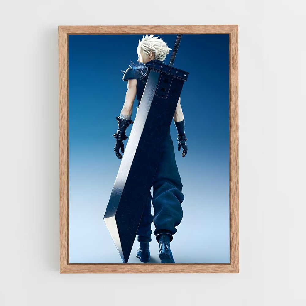 Poster Cloud de strife – affiche Final Fantasy (vue 4)